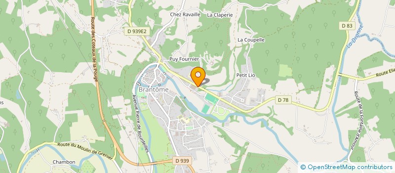 localisation de l'entreprise FRAJOP IMMO EXCIDEUIL à BRANTOME EN PERIGORD