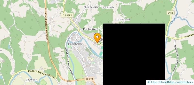 localisation de l'entreprise FRAJOP IMMO NONTRON  BRANTOME EN PERIGORD