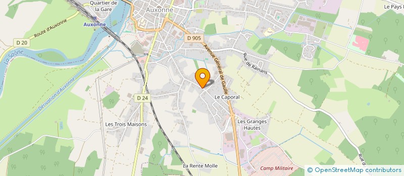 localisation de l'entreprise FRALIO II  AUXONNE