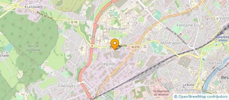 localisation de l'entreprise FRALSEN à BESANCON