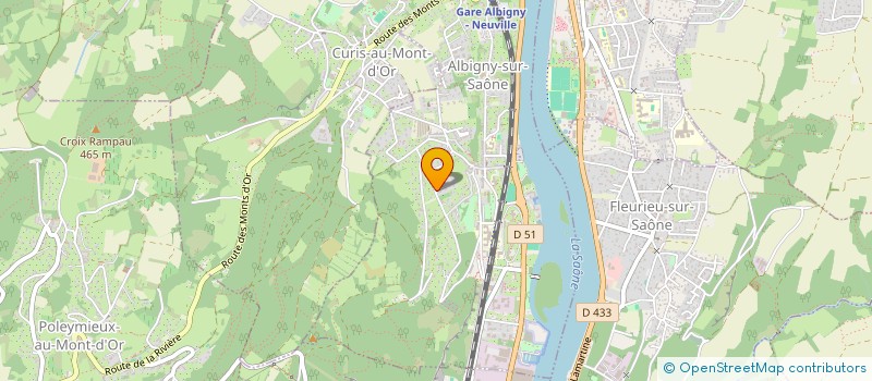 localisation de l'entreprise FRALUMEL  ALBIGNY-SUR-SAONE