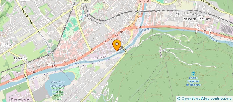 localisation de l'entreprise FRALYM  ALBERTVILLE