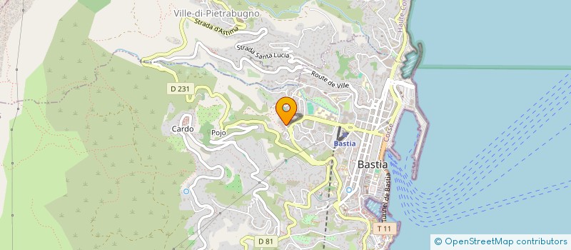 localisation de l'entreprise FRAMA à BASTIA