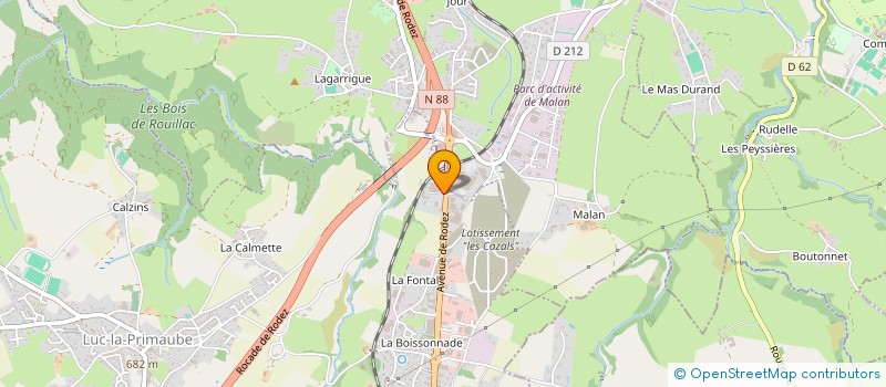 localisation de l'entreprise FRAMA ALBI  LUC-LA-PRIMAUBE