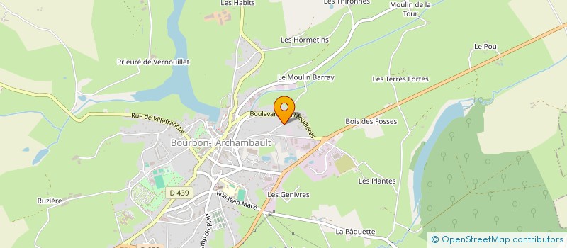 localisation de l'entreprise FRAMAJUTHO  BOURBON-L'ARCHAMBAULT