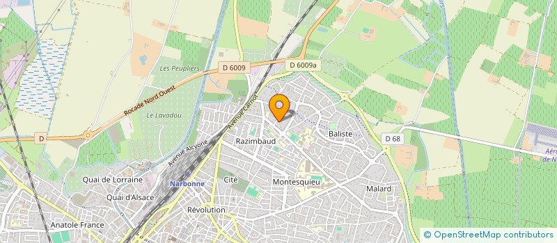 localisation de l'entreprise FRAMALA à NARBONNE