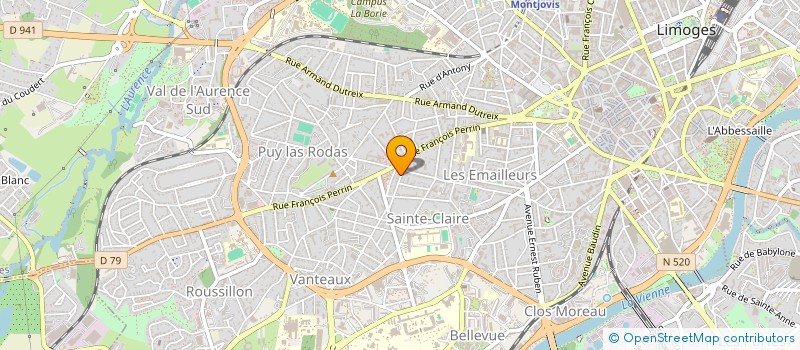 localisation de l'entreprise FRAMAR à LIMOGES