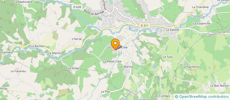 localisation de l'entreprise FRAMBOISE & CIE  THURINS