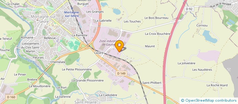 localisation de l'entreprise FRAMECA à MORTAGNE-SUR-SEVRE