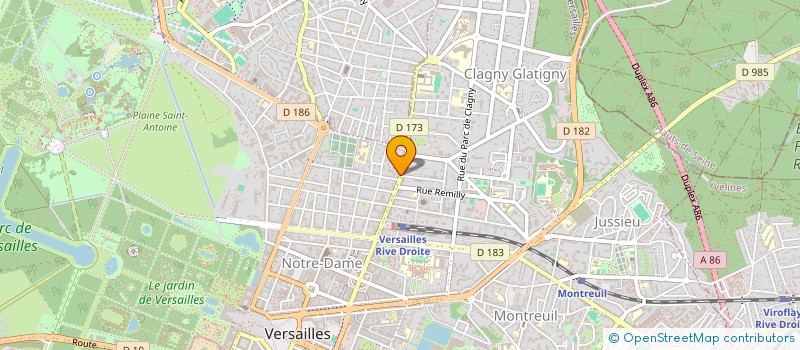 localisation de l'entreprise FRAMETAL à VERSAILLES