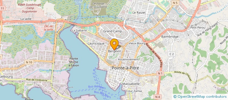 localisation de l'entreprise FRAMI à POINTE-A-PITRE