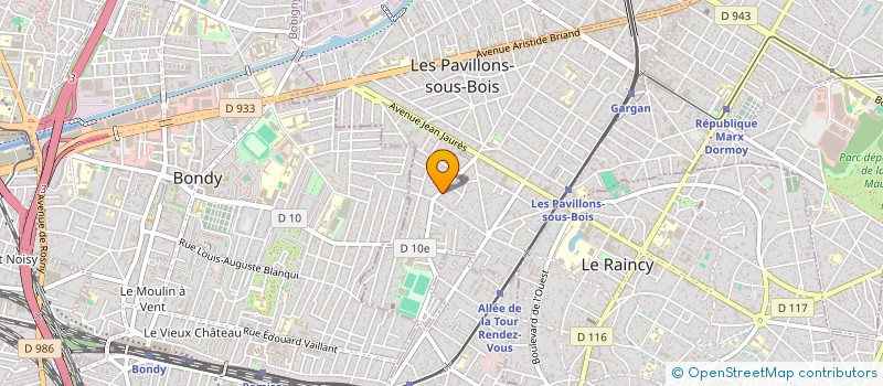 localisation de l'entreprise FRAMOTEC  LES PAVILLONS-SOUS-BOIS