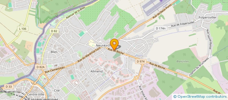 localisation de l'entreprise FRAMY à SARREGUEMINES