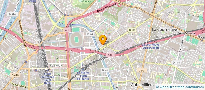 localisation de l'entreprise FRANAD à AUBERVILLIERS