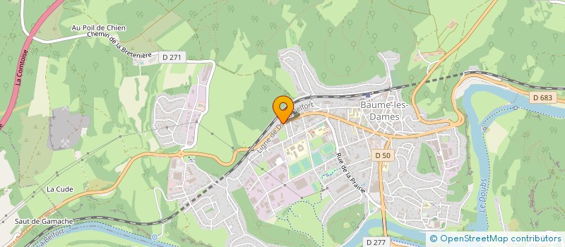 localisation de l'entreprise FRANC COMTOISE CARBURANTS COMBUSTIBLES à BAUME-LES-DAMES