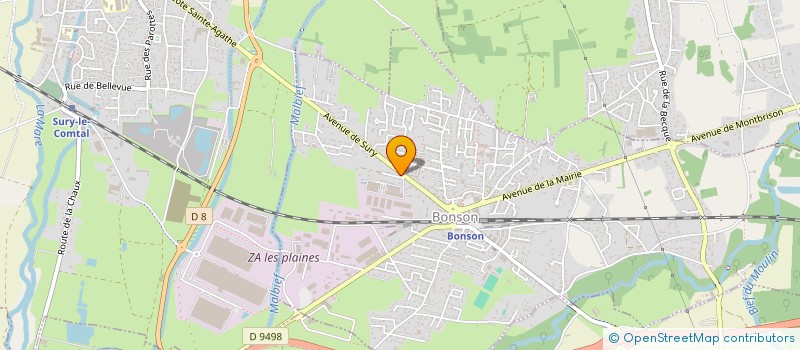 localisation de l'entreprise FRANCA 42  BONSON