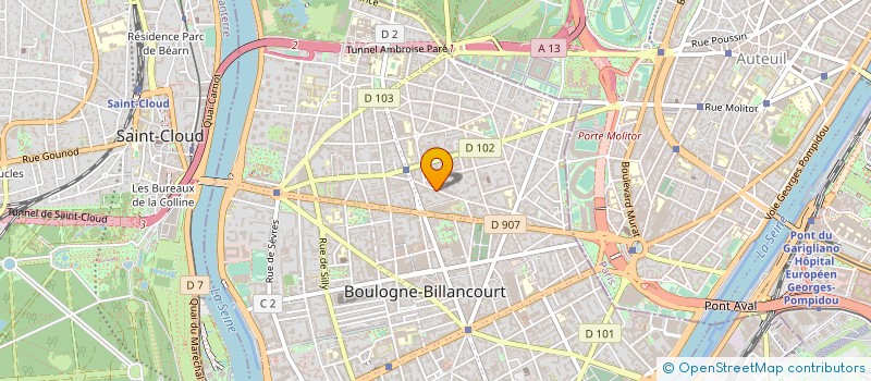 localisation de l'entreprise FRANCAISE D ENTREPOSAGE ET DE MAGASINAGE à BOULOGNE-BILLANCOURT