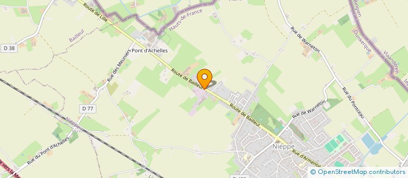 localisation de l'entreprise FRANCAISE DE CLOTURE à NIEPPE