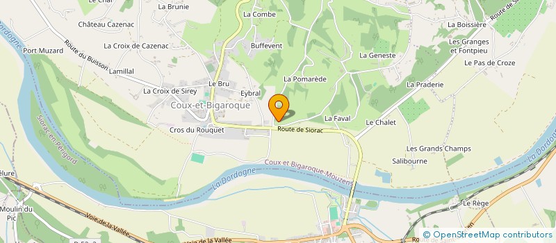 localisation de l'entreprise FRANCAISE DE CREATION  COUX ET BIGAROQUE-MOUZENS