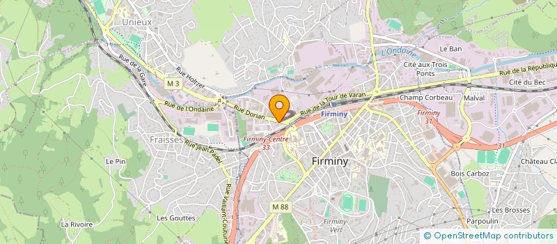 localisation de l'entreprise FRANCAISE DES TRANSPORTS à FIRMINY