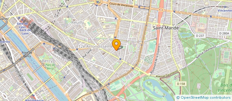 localisation de l'entreprise FRANCAISE DU VERRE à PARIS
