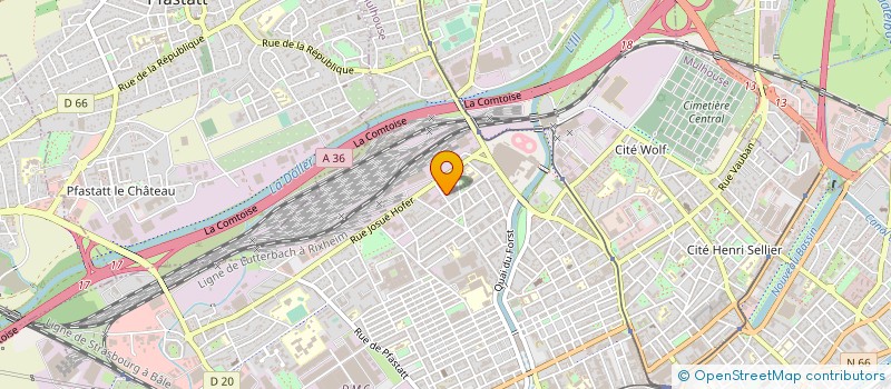 localisation de l'entreprise FRANCATHEL  MULHOUSE