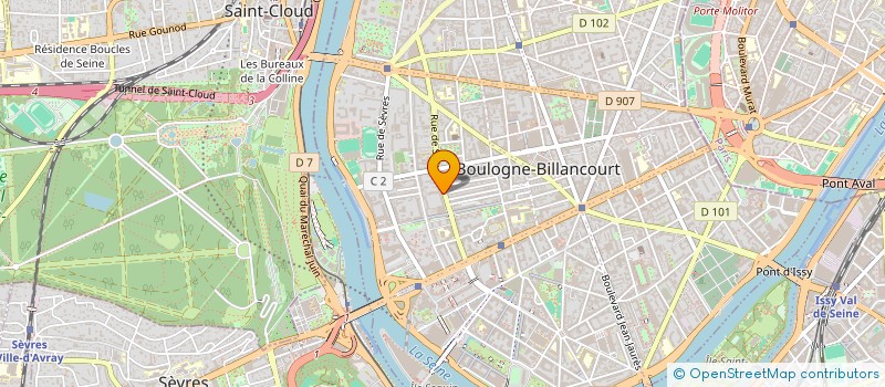 localisation de l'entreprise FRANCE 2000 à BOULOGNE BILLANCOURT