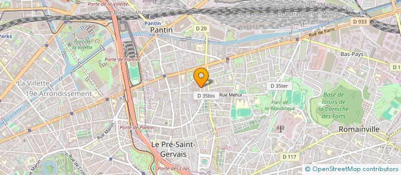 localisation de l'entreprise FRANCE 2000 à PANTIN