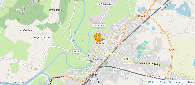 localisation de l'entreprise FRANCE 8 POOL à COUTRAS