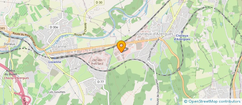 localisation de l'entreprise FRANCE AGRUME PRODUCTION à CIVRIEUX D'AZERGUES