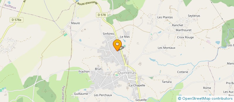 localisation de l'entreprise FRANCE ALUMINIUM SYSTEME TECHNIQUE  QUINTENAS