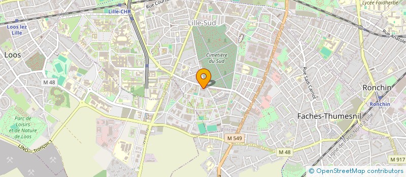 localisation de l'entreprise FRANCE AMBULANCES à LILLE