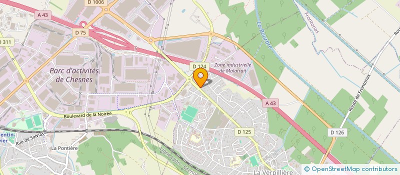 localisation de l'entreprise FRANCE AMBULANCES TAXIS V.S.L.  LA VERPILLIERE