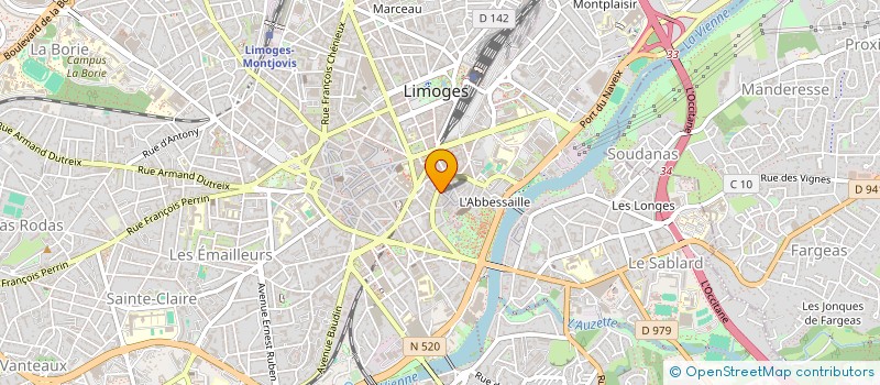 localisation de l'entreprise FRANCE AMINCISSEMENT à LIMOGES