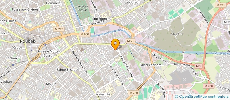 localisation de l'entreprise FRANCE AQUATIQUE à ROUBAIX