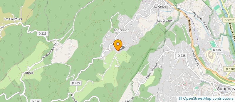 localisation de l'entreprise FRANCE-ARDECHE POUR UN MALI VERT à MERCUER