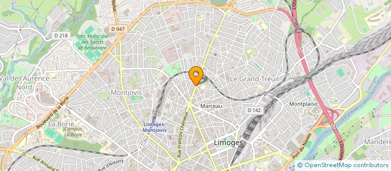 localisation de l'entreprise FRANCE AUTOMATISMES FERMETURES à LIMOGES