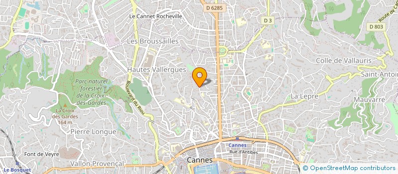 localisation de l'entreprise FRANCE-AVC 06.  CANNES