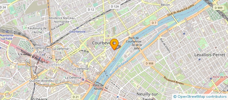 localisation de l'entreprise FRANCE BARJOU ENERGETICIENNE à COURBEVOIE