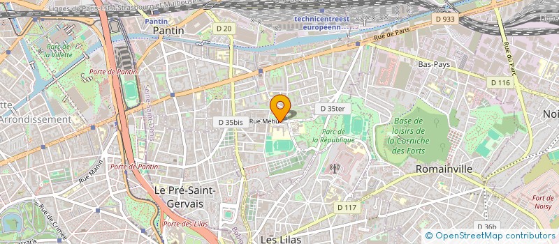 localisation de l'entreprise FRANCE BAT INFO à PANTIN