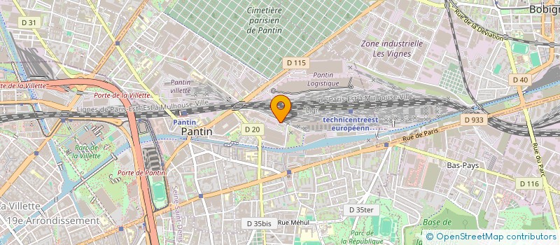 localisation de l'entreprise FRANCE BATI à PANTIN