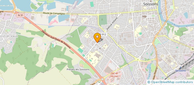 localisation de l'entreprise FRANCE BATIMENT à SOISSONS