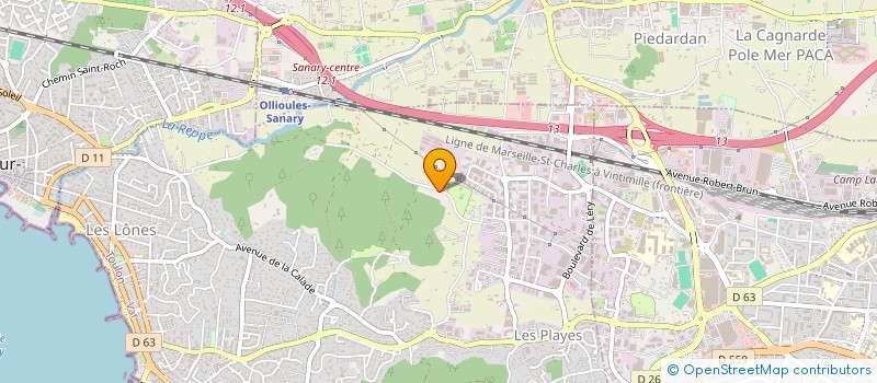 localisation de l'entreprise FRANCE BATIMENT à SIX-FOURS-LES-PLAGES