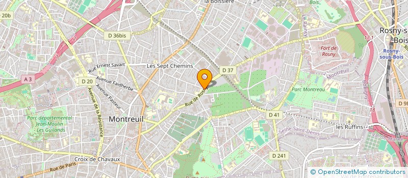 localisation de l'entreprise FRANCE BATIMENT SERVICE à MONTREUIL