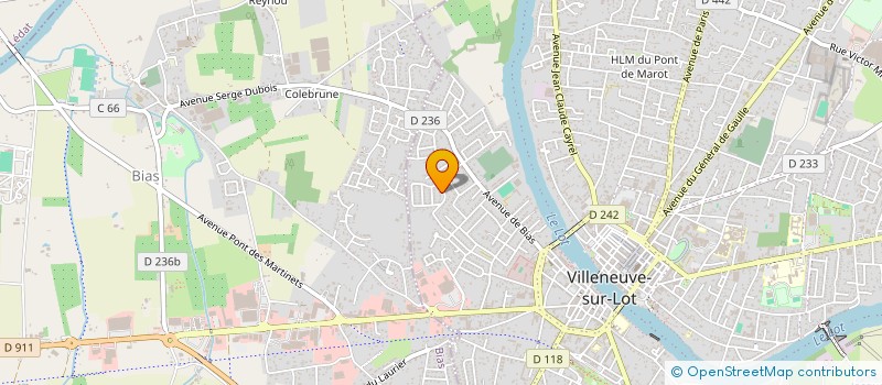 localisation de l'entreprise FRANCE BENEVOLAT 47  VILLENEUVE-SUR-LOT