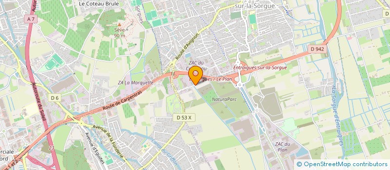 localisation de l'entreprise FRANCE BIOGAZ ENVIRONNEMENT  ENTRAIGUES-SUR-LA-SORGUE