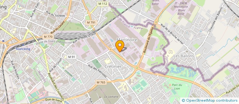 localisation de l'entreprise FRANCE BRILLANCE à WATTRELOS
