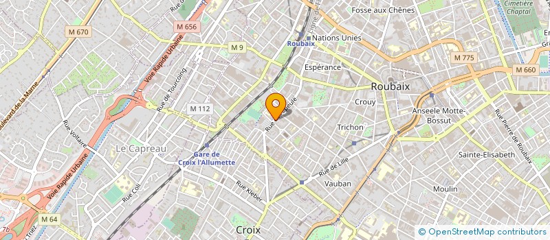 localisation de l'entreprise FRANCE-BUS à ROUBAIX