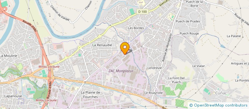localisation de l'entreprise FRANCE CHALLENGES à ALBI