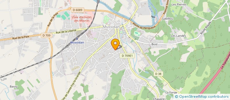 localisation de l'entreprise FRANCE CLOTURES à MUSSIDAN